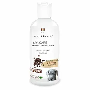 Pet Royale Dog Anti Dandruff Shampoo and Conditioner for Cats & Dogs | Dog Shampoo for labrator, German Shepherd | Dandruff Control Dog Shampoo | Spa Care Coffee 300ml