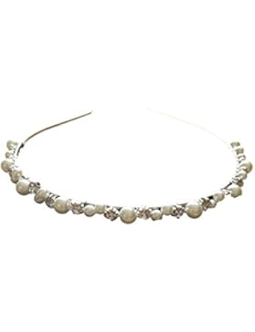 Haarreif Haar Reif Tiara Diadem Blumen Perlen Stras Haarschmuck Stirnschmuck Blüten Braut Hochzeit