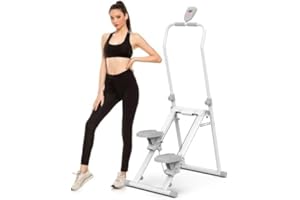 AEASYG Stepper für Zuhause – Upgrade-Vertikales Klettertrainingsgerät, Kletterfitnessgerät für Ganzkörper-Workouts mit Stabiler Rahmenkonstruktion und verstellbaren Griffen