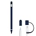 Produktbild Silikon Hülse für Apple Pencil Premium Case Hülle Holder Halter Pocket Cover Zusätze für iPad Pro,2 Pen Nib Spitze Schutzhülle und Apple Pencil Cap Holder (Dunkelblau)