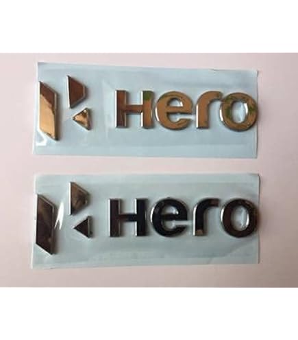 ★ ★ Men's Regular Fit Hero Monogram Logo Short AUTOPLEX Emblem for Bike Hero Monogram (Standard Size