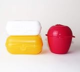 apfeltraum schlumpf trank  TUPPERWARE Twin Brotdosen Set Snackbox, Gr. 3 Gelb + Gr. 2 Schlümpfe Weiß + Apfel Dose + Geschenk 1-2 Teile Zufallswahl