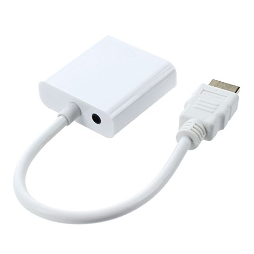 SODIAL(R) 1080p HDMI zu VGA Adapter Kabel Konverter mit Audio-Kabel Weiss - 3