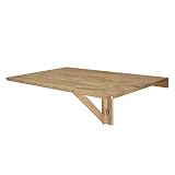 Mesa extraible para colgar en pared en color nogal