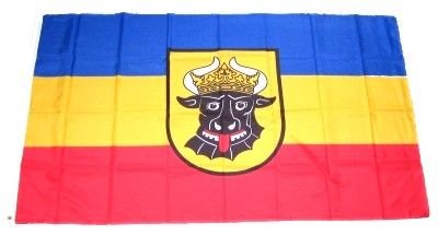 Fahne / Flagge Mecklenburg Ochsenkopf alt 90 x 150 cm