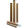 Tubes En Carton Faibo 640x80mm - Avec Couvercles - Pour Stockage Ou Livraison