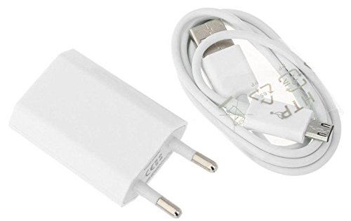 Reido® (Weiss) 2in1 Set Adapter + USB Datenkabel für Samsung SM-G900F Galaxy S5 Galaxy S7 S4 S3 S2 S6 S5 S6edge Samsung Galaxy S6 S5 S7edge Galaxy S4 S5 I9300 I9505 S4mini S2 i9100 I9300 Galaxy S4 Galaxy S3 S3Mini S5mini Galaxy S3mini / S 4S4mini / S5 S5mini I9505 Galaxy S4 I9300 Galaxy I9100 I8190 I9500 Micro-USB Ladegerät Ladekabel Netzteil (kein Original) (2in1 Weiss Adapter+Kabel)
