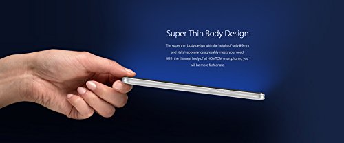 HOMTOM HT50 - 5.5 pulgadas Android 7.0 4G smartphone ultra fino con la batería 5500mAh, Quad Core 1.3GHz 3GB RAM ROM de 32GB, 13MP + 13MP cámara dual, huella digital, negro