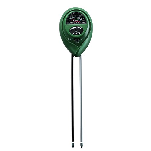 Aoeatop Soil Tester, 3-in-1 Soil Moisture PH Meter, Light and PH Acidity Tester, Soil Tester Kit for Garden, Farm, Lawn Plants Care