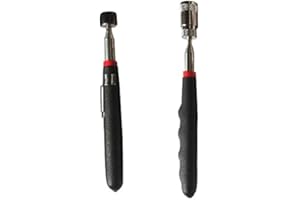PROVANCE Pick up 2er Set Teleskop Werkzeugset LED Magnet Inspektionsspiegel Spiegel Heber (Magnetheber und Magner mit LED)