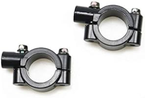 NEWLAND2019 1" 25mm Manillar M10 10mm Espejo Abrazadera Adaptador de montaje para Harley Honda Kawasaki Suzuki Yamaha Cruiser Chopper Cafe Race ATV (Negro)