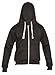 WOMENS PULL STRING LONG SLEEVED HOODIE JUMPER (10, BLACK)
