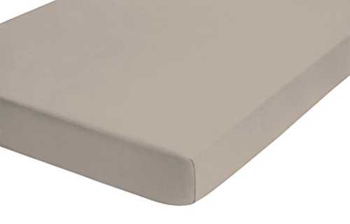 biberna 0065600 Baumwoll-Satin Kissenhüllen, 40 x 80 cm, taupe - 4