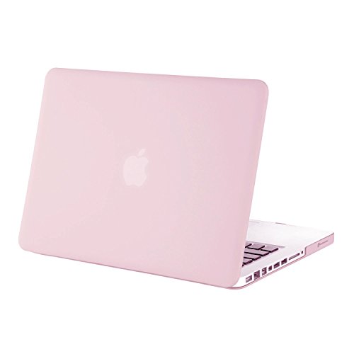 détail MOSISO Housse en plastique dur pour MacBook Pro 13 pouces avec CD-ROM (Modèle A1278), Rose Quartz (Baby Pink)