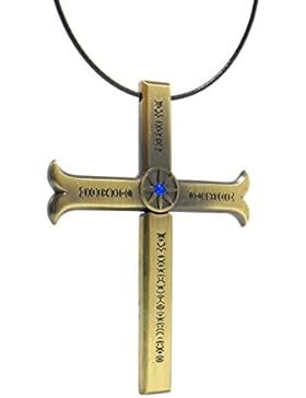 Papapanda Kette für One Piece Halskette Mihawk Dulacre Anime Cosplay Kreuz Necklace