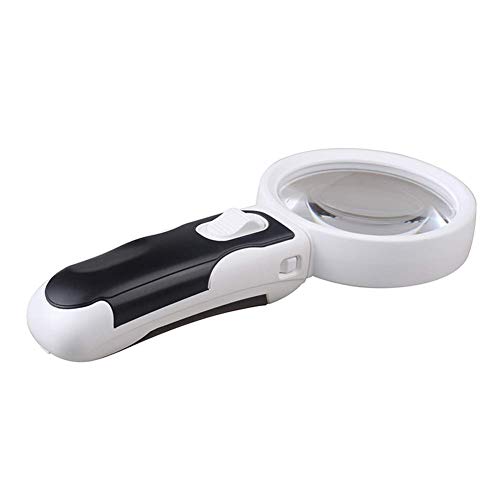 MOM Loupes, Aides À La Lecture, Loupe Portable 10 × Zoom Avec Interrupteur À Bouton-Poussoir, Idéal Pour La Réparation de Bijoux, Identification