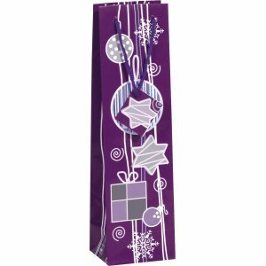 Preisvergleich Produktbild 5 x Sigel Geschenktasche Elements Bottle 100x350x80mm