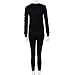Xinantime Digital Long Sleeve Tracksuit Sport Suits Set (XL, Black)