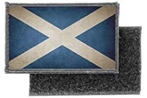 AKACHAFACTORY Flag Patch Printed Badge Country Vintage Scotland