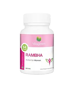 Rambha Live - Natural Female Power Capsules - 500 mg 14 Capsules Pack (Pack of 1)