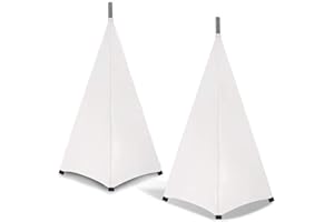 Tiamu Universale DJ luce Altoparlante Supporto Copertura, Estensibile Triplo Laterale Elasticizzato Treppiedi Altoparlante Stand Cover, tripod cover treppiede vela vela per effetto luce