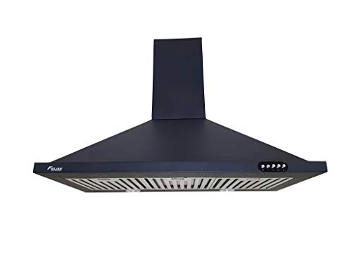 Felixe Kitchen Chimney 90 cm (3 Ft) Aster Z-Black with 1450 Suction & 6 ft Expandable Pipe