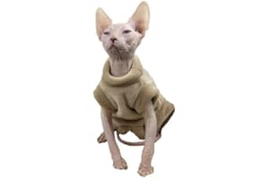 TENGTUD Kleidung für Katzen ohne Haar, Sphynx/Herbst und Winter, Flanellmantel.