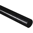 HDPE High Density Polyethylene Round Rod, Black 30mm Diameter x 300mm Long Grade A PE 500