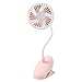 Produktbild Ventilator für Kinderwagen Fan Clip auf USB Wiederaufladbare Mini-Tischventilatoren Biegbar und Tragbar für Babybetten, Autositz, Reisen, Outdoor-Camping (Rosa)