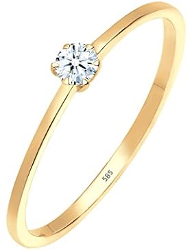 Diamore Damen Ring 585 Gelbgold Diamant 0,10 ct