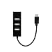 Produktbild Thread_de 3.1 Mini-4-Port-Hub-Adapter, Typ-C zu 4-Port USB 3.0-Hub USB 3.1 Adapter für PC Apple Macbook 12 und andere Geräte mit einem USB3.1 Typ C-Port (schwarz)