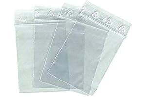 UNIVERS GRAPHIQUE Lot 100 sachets à fermeture zip format 100 x 100 mm (10x10 cm) pochettes qualité alimentaire, prélèvement, aux normes européennes de production plastique - 50 microns