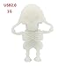 Produktbild Swiftswan 1GB USB 2.0 Flash Drive Neuheit Schwarz Skull Skeleton Form USB Stick Drive Memory Stick Pendrive Jump Laufwerk Flash Disk Weiß