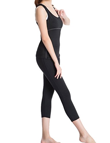 YR.Lover Damen 3er Pack Dry Fit Kompression Running Yoga Tank Top T-Shirt - 6