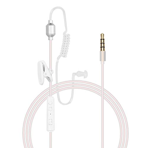 Preisvergleich Produktbild Lidahaotin 3.5mm beweglichen Wired Luftschlauch Telefon-Kopfhörer-Kopfhörer Antistrahlungs-Stereo-Kopfhörer Ersatz für iPhone klar