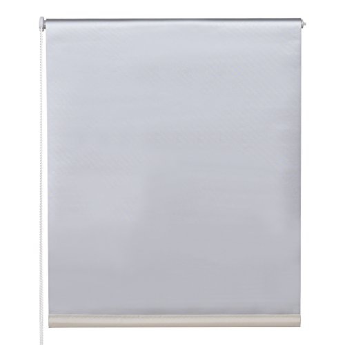 Costway Verdunkelungsrollo Fensterrollo Klemmrollo Thermorollo Seitenzugrollo Klemmfix-Rollo ohne Bohren 90x150cm Farbwahl lichtundurchlässig (Beige) - 4