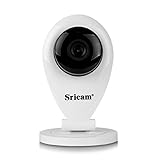 ONEVER Sricam SP009 P2P Home Wireless Wifi IP Camera Monitor with H.264 1.0MP HD 1280 X 720P 30fps 8M IR Night Vision Two-way Audio Bulit-in Mic Speaker Motion Detection Whistle Alarm APP Notification for Android IOS Device