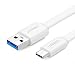 Produktbild UGREEN USB C Kabel USB 3.1 Typ C Schnellladekabel für Samsung S9, S8,S8 plus, Note9,Note 8, A5 A3 2017, Sony Xperia XZ, XZ1,Nokia 8,7 Plus,Nokia 6.1,Xiaomi Mi 5, Patchfelder Flach Weiß