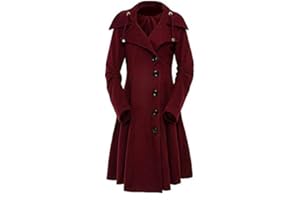 Shoplifemore Gothic Long Trench Coat Black Slim Asymmetric Lapel Collar Button Elegant Autumn Winter Vintage Goth Overcoat Outwears