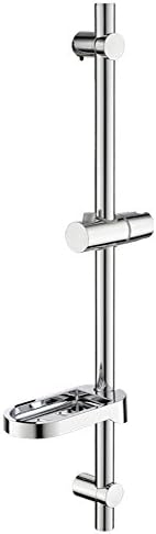 Witsinhome Bathroom 620mm Round Stainless Steel Handheld Adjustable Shower Riser Rail, with Adjustable Riser Rail to suit different needs