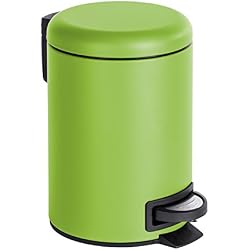Wenko 22145100 Léman Poubelle Cosmétique à Pédale Acier Inoxydable Vert 17 x 25 x 22,5 cm 3 L