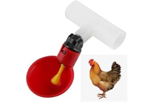 Oumefar 5 pièces Tasses à Boire de l'eau de volaille mangeoire à Oiseaux Abreuvoir Automatique en Plastique pour Le bétail Poulet Poule poulailler poulailler Arc d'alimentation(25mm)