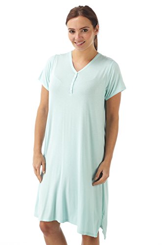 Ladies Maternity/Nursing Nightie/Nightdress Aqua Size 10/12, 14/16, 18/20 (10/12 - 40")