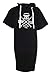 Produktbild Van One Bademantel Damen und Herren Badeponcho Surf-Poncho Strandponcho Frottee Umziehilfe VW Bulli »SURF Club« (Schwarz, L/XL)