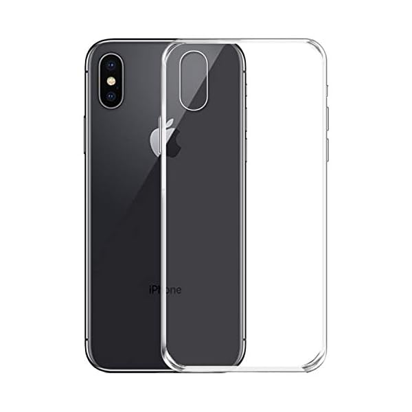 NEW'C Funda para iPhone X y iPhone XS, Anti- Choques y Anti- Arañazos, Silicona TPU, HD Clara