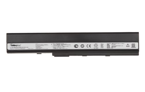 Original Batterytec® Laptop-Batterie für ASUS A31-K42 A32-K42 A31-K52 A32-K52 A41-K52 A42-K52 X52JK X52JR X52N A52F X52DR X52F X52DE .[10.8V 4400Wh 12 Monate Herstellergarantie] - 4