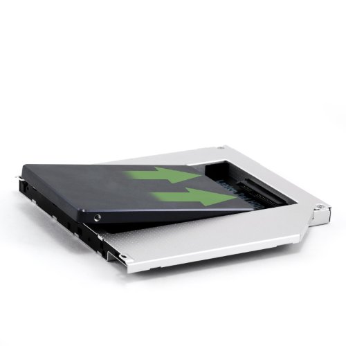 CSL – HDD/SSD SATA Laufwerkschacht / Hard Drive Caddy (2nd HDD) / SSD Einschub (9,5 mm) | Festplattenrahmen mit SATA Interface | geeignet für zweite Festplatte HDD oder SSD | kompatibel mit Apple MacBook und MacBook Pro - 6