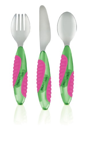 Munchkin Mighty Grip Utensil Set (Colors May Vary)
