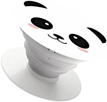 Multi-Function Mounts and Stands, Expanding Pop Stand and Grip Socket for Smartphones, iPhone and Tablets - Cute panda face kawaii portrait