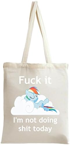 Rainbow Dash Does No S**t Custom Printed Shopping Tote Bag